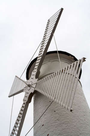 Windmill on the beach in ÅwinoujÅcie, Polandの写真素材
