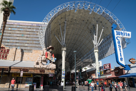 Las Vegas, Nevada - October 13, 2017: Entrance to the Fremont Street Experience canopy during the daytime, in downtown Las Vegas, Nevadaのeditorial素材