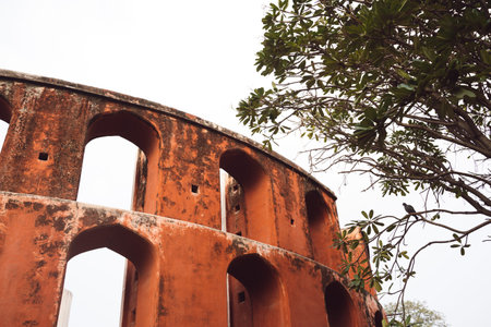 An astronomical instrument at Jantar Mantar observatory, Delhi, India
