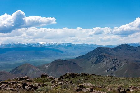Scenery up on Monitor Pass, in the Eastern Sierra Nevada mountains in Californiaの写真素材