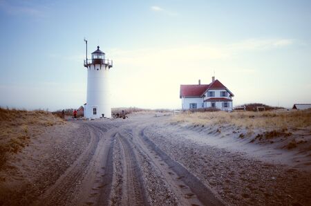 Race Point Lighthouse on Cape Cod National Seashoreの写真素材