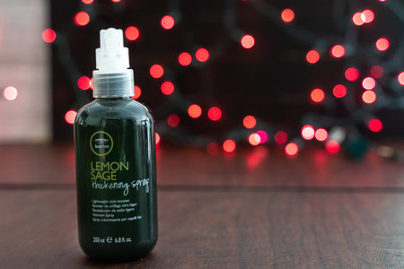 Minneapolis, Minnesota - December 23, 2019: Bottle of Paul Mitchell Tea Tree Lemon Sage Thickening...