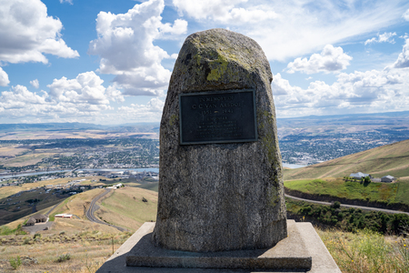 Lewiston, Idaho - July 3, 2019: Memorial for CC Van Arsdol, an engineer, on Lewiston Hill overlookのeditorial素材