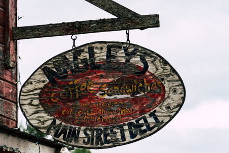 Sign for Nagley's Store in Talkeetna Alaska