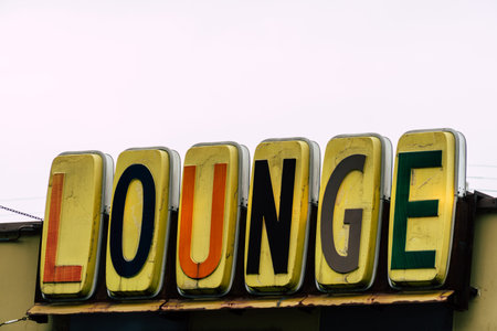 Retro sign for a loungeの写真素材