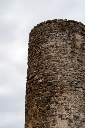 Ruins of a tower of the Aljezur Castle in the Algarve region of Southern Portugal