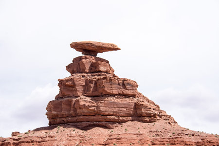 Mexican Hat rock formation in Utah is a famous landmark in the Four Corners region of the American...