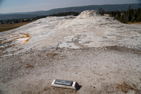 Lion Geyser Group hot springs in Yellowstone National Parkのeditorial素材