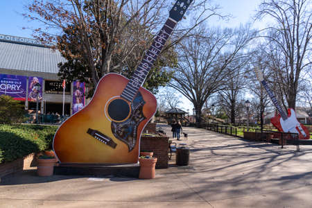 Nashville, Tennessee - January 11, 2022: Exterior of the Grand Ole Opry, a famous musical concert venue for country music in the USAのeditorial素材