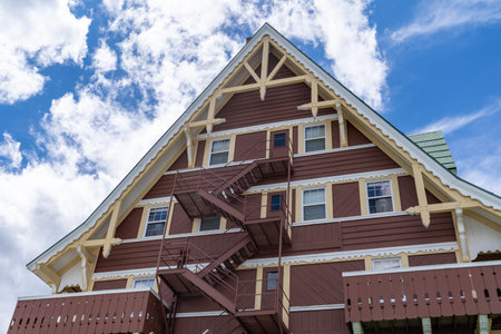Waterton, Alberta, Canada - July 5, 2022: Close up of the Prince of Wales Hotel in Waterton Lakes National Parkのeditorial素材