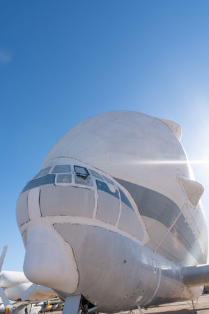 Tucson, Arizona - December 21, 2023: US Aero Spacelines B-377SG Super Guppy Cargo Nasa aircraft and...