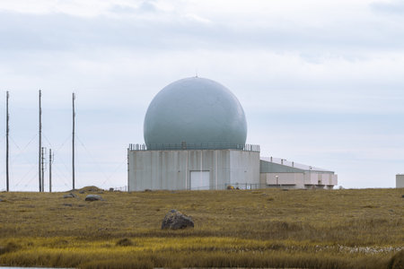 Radar station at Stokksnes in south Icelandのeditorial素材