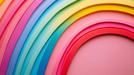 Rainbow paper background with copy space for your text or image.の素材