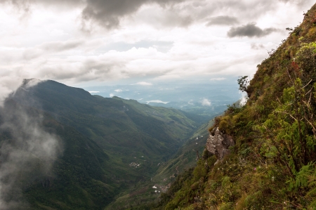 View from Little World s End, Horton Plains, Sri Lankaの写真素材
