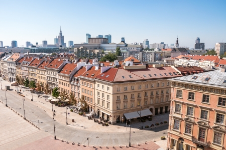 Krakowskie Przedmiescie in Warsaw, one of the best known and most prestigious streets of Polandの写真素材