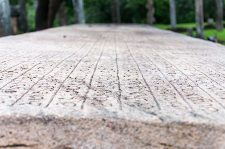 Stone Book Gal Pota in ancient city of Polonnaruwa, Sri Lanka  Shallow depth of fieldの写真素材
