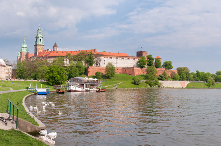 Panoramic view of Wawel Castle in Krakow, Polandのeditorial素材
