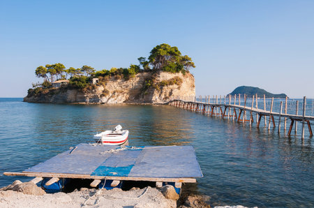 Bridge to the Cameo Island on Zakynthos, Greece