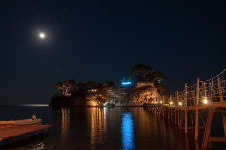 Cameo Island at night- the most popular Zante wedding locations in the Greek islandsの写真素材
