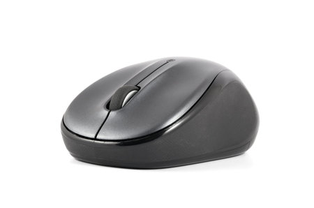 Wireless computer mouse isolated on white background with clipping path