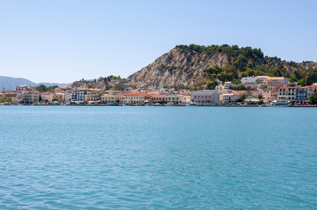 View of town and port of Zakynthos city, Greeceの写真素材
