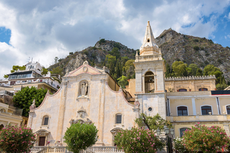 Church of San Giuseppe in Taormina, Sicily, Italyの写真素材