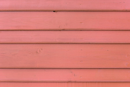 Wooden background or texture made of red planksの写真素材