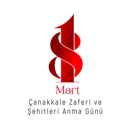 18 March Ãanakkale Naval Victory and Martyrs' Day. Translation: 18 March Canakkale Victory Day and martyrs Memorial Day.のイラスト素材