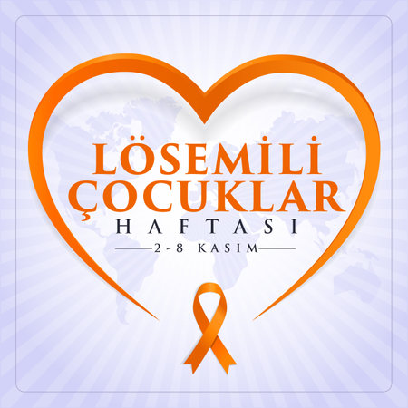 Translation: Children With Leukemia Week November 2-8. Graphic for Design Elements.のイラスト素材