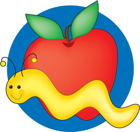Catepillar and Appleのイラスト素材