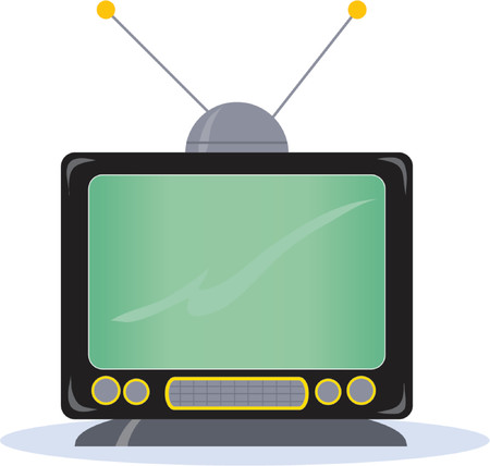 Old Fashioned TV Setのイラスト素材