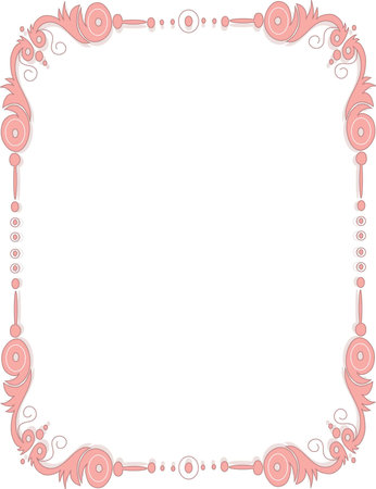 Border inspired by antique furniture from Quebecのイラスト素材