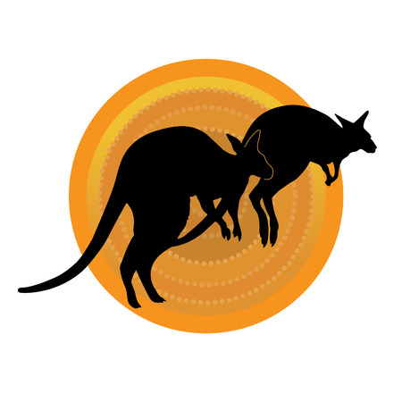 Kangaroo Sunのイラスト素材