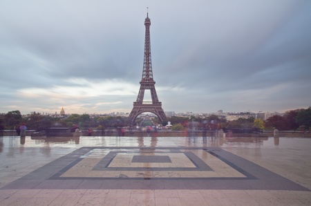 eiffel tower after rainの写真素材