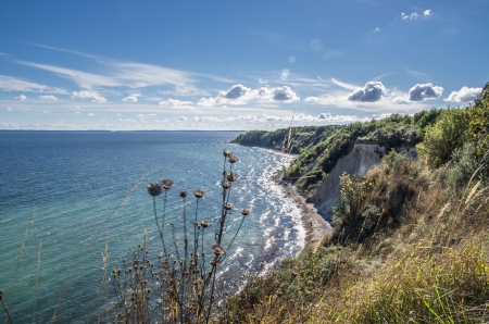 chalk cliff at jasmund nationalparkの写真素材