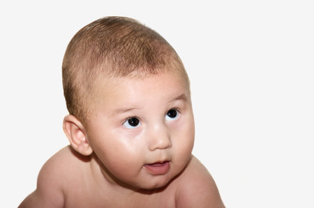 Cute baby looking