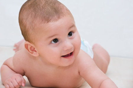 Cute baby looking