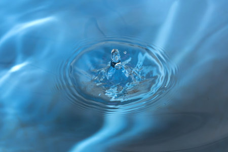 Water drop and bubble as bokeh background
