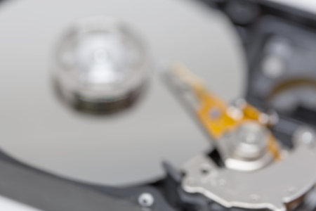 Close up Harddrive HDD soft focus