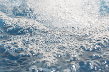 Water drop and bubble as bokeh background