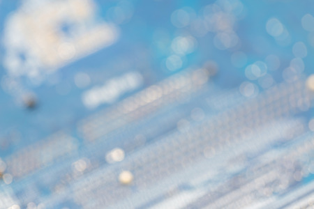 Blurry close up behind of motherboard old version blurred computer backgroundの写真素材