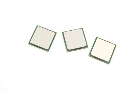 CPU Processor old version on white background
