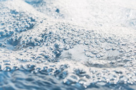 Water drop and bubble as bokeh background
