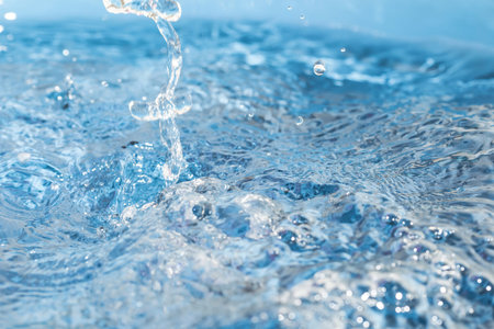 Water drop and bubble as bokeh background
