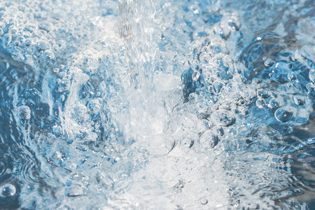 Water drop and bubble as bokeh background