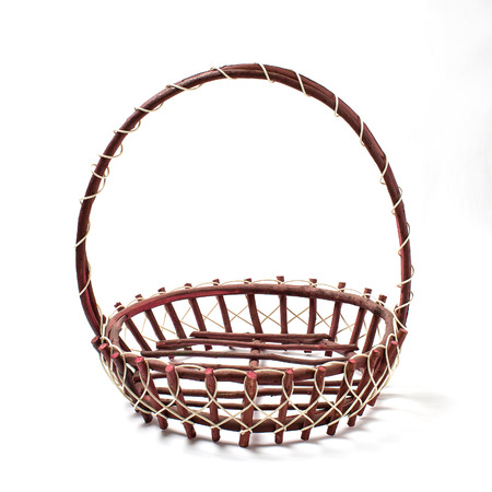 Thai empty basket on white background.の写真素材