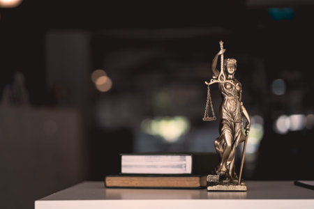 The Statue of Justice - lady justice or Iustitia, Justitia the Roman goddess of Justice.