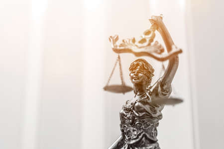 The Statue of Justice - lady justice or Iustitia / Justitia the Roman goddess of Justiceの写真素材