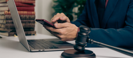 Male lawyer working with law book, A legal binding, Unilateral contract, Multilateral,...