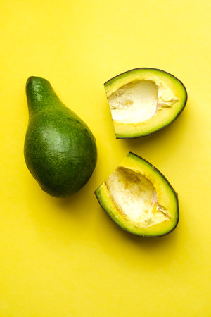 Persea Americana or Avocado shot on isolated background with available light.